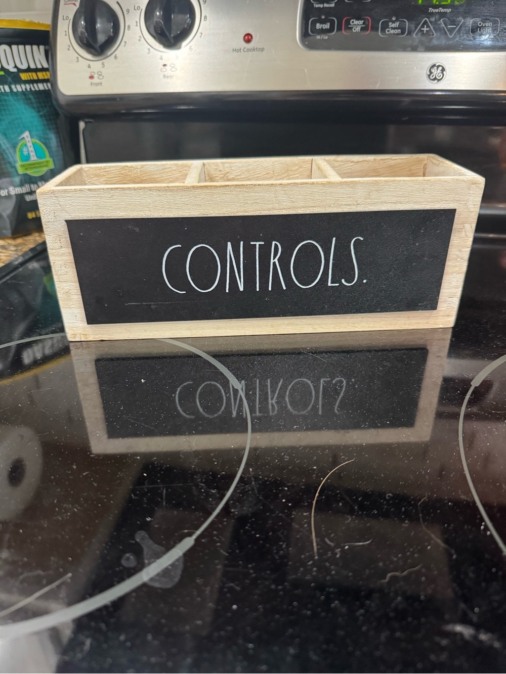 Rae Dunn "CONTROLS" Storage Organizer
